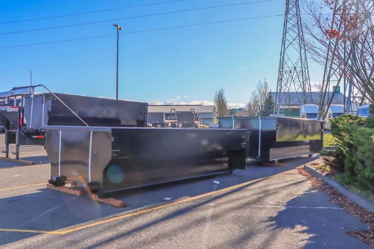 Roll-off dumpster ready for waste disposal at job site for Cleanout Dumpster Rental in Litchfield